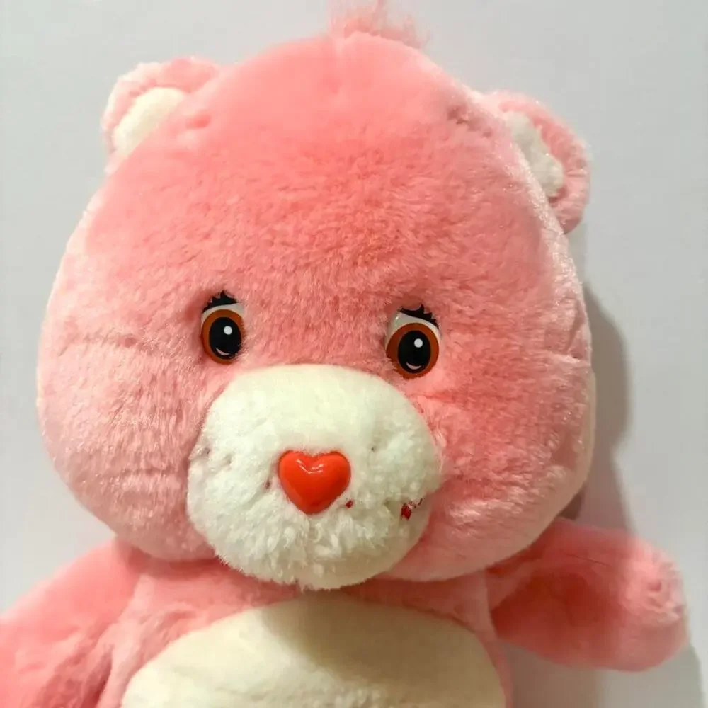 Care Bears Cheer Bear Plush 2002 Stuffed Animal Pink Rainbow